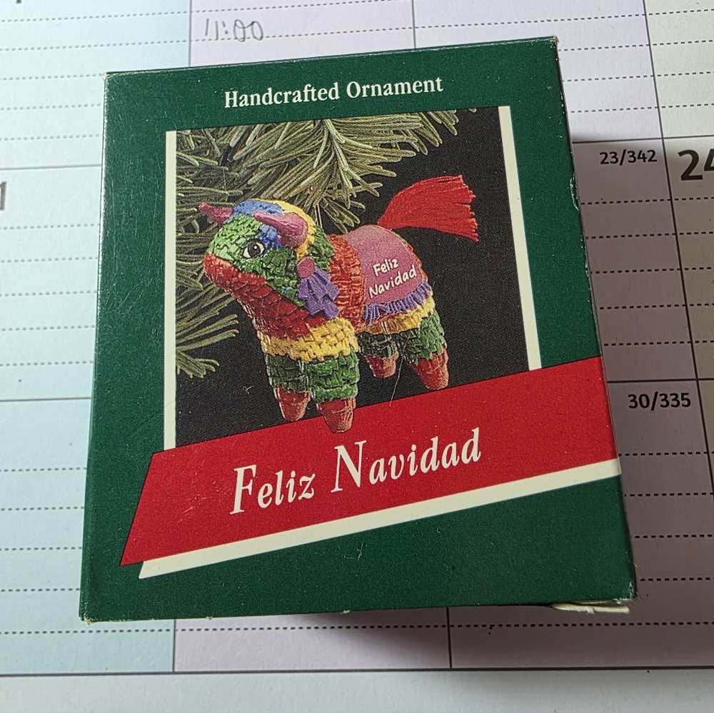Hallmark Feliz Navidad Handcrafted Ornament 1989